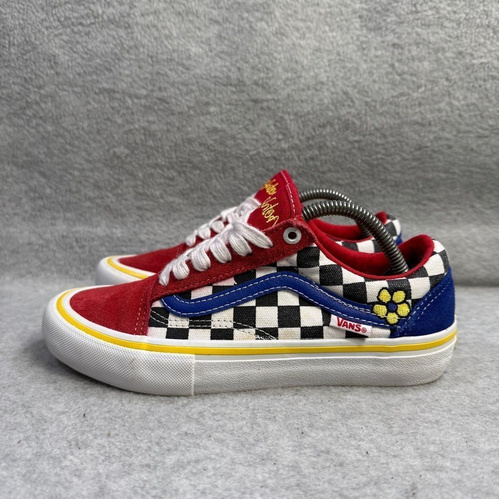 Vans Shoes Womens Size 5.5 Brighton Zeuner Red Checkerboard Skateboard Sneakers